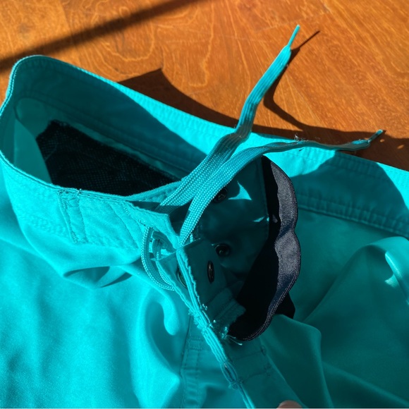 Low Rise Firefly Board Shorts in Turquoise - Picture 4 of 10
